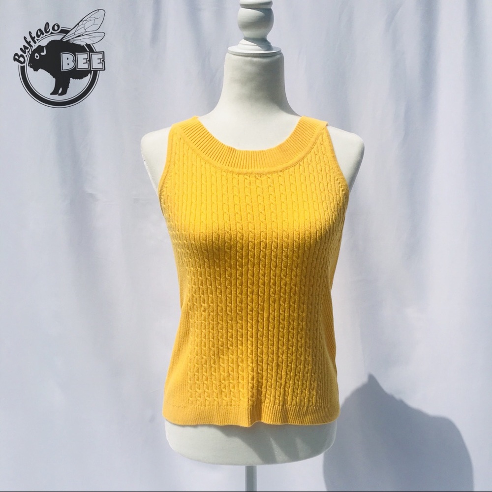 Jean Pierre bright and sunny cable knit tank